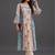 structured women printed kurta with trousers