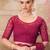 Maroon striped sequinned satin saree