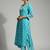 structured women printed kurta with palazzos with dupatta