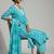 structured women printed kurta with palazzos with dupatta