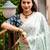 Turquoise turquoise blue ethnic motifs woven design gotta patti saree
