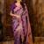 Purple woven design zari banarasi saree