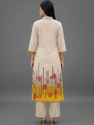tailored women printed kurta with palazzos 4