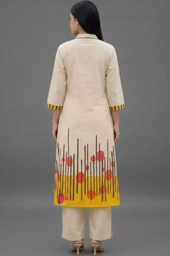 tailored women printed kurta with palazzos
