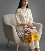 tailored women printed kurta with palazzos