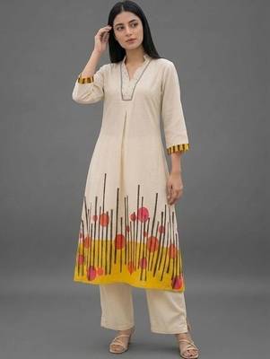 tailored women printed kurta with palazzos 7