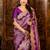 Purple woven design zari banarasi saree
