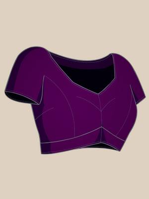 Purple woven design zari banarasi saree 4