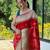red woven design zari paithani saree