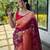 Magenta magenta ethnic motifs woven design zari paithani saree