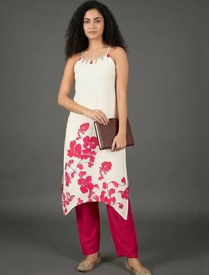 structured women printed kurta with palazzos 1