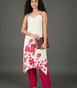 structured women printed kurta with palazzos
