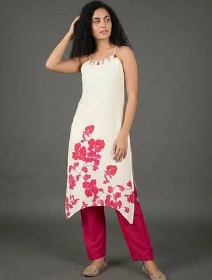 structured women printed kurta with palazzos 6