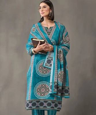 structured women printed kurta with trousers with dupatta 2