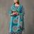 structured women printed kurta with trousers with dupatta
