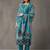 structured women printed kurta with trousers with dupatta