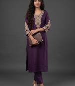 tailored women embroidered kurta with trousers