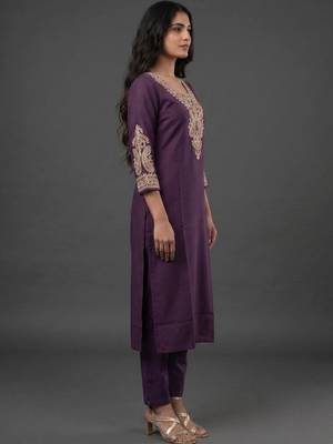 tailored women embroidered kurta with trousers 2