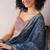 navy_blue bandhani ready to wear bagru saree