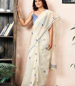 off_white floral printed indie florals saree