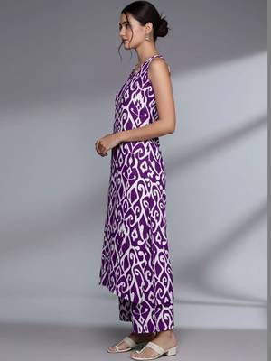 smart women printed kurta with palazzos 3