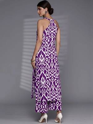smart women printed kurta with palazzos 4