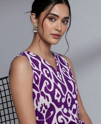 smart women printed kurta with palazzos 5