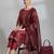 formal women printed kurta with trousers with dupatta