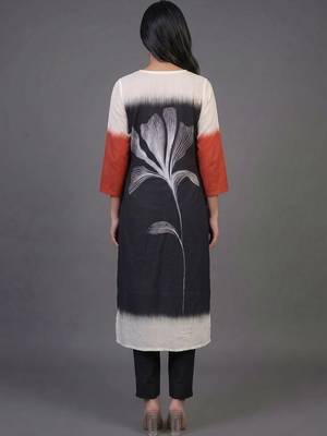 smart women dyed kurta with trousers 3