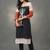 smart women dyed kurta with trousers