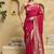 Pink woven design embellished zari banarasi saree
