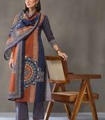 formal women printed kurta with trousers with dupatta