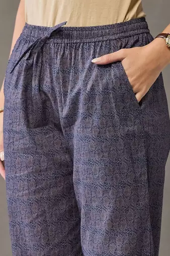 formal women printed kurta with trousers with dupatta