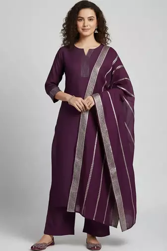 smart women kurta with palazzos with dupatta
