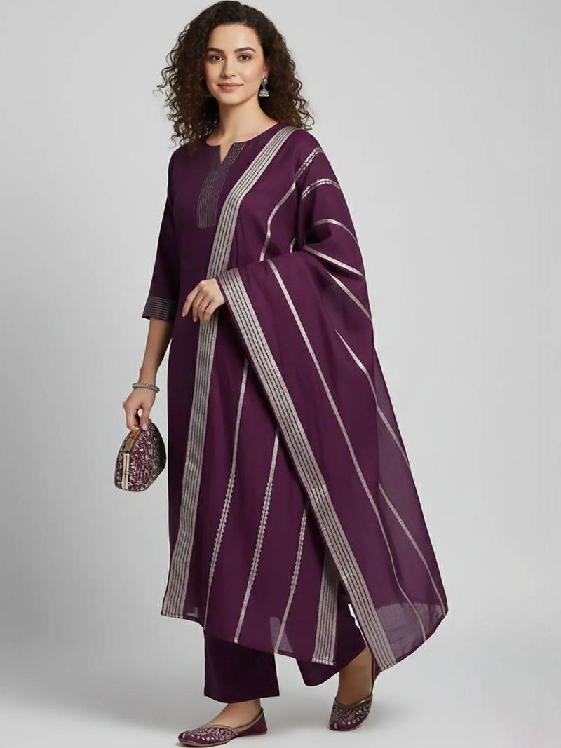 smart women kurta with palazzos with dupatta
