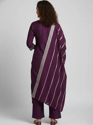 smart women kurta with palazzos with dupatta 4