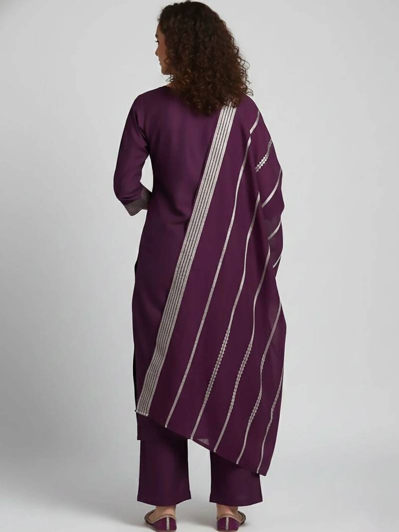 smart women kurta with palazzos with dupatta