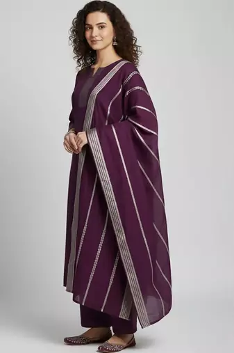 smart women kurta with palazzos with dupatta