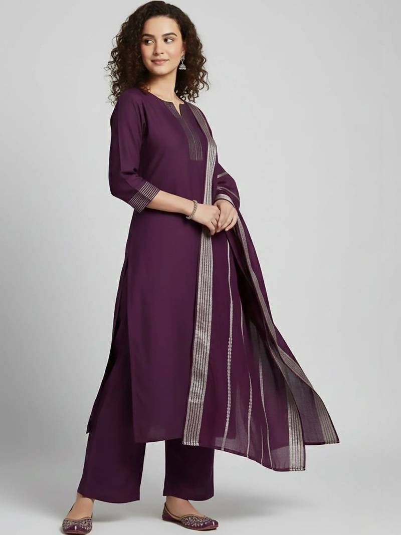 smart women kurta with palazzos with dupatta