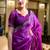purple ethnic motifs poly chiffon saree