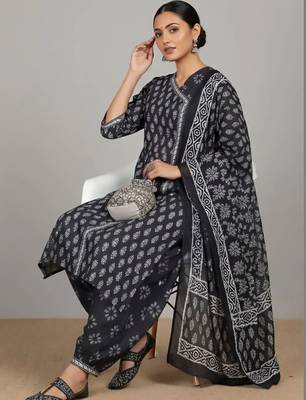 formal women printed kurta with patiala with dupatta 4