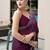 burgundy floral embroidered sequinned saree
