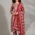 tailored women printed kurta with trousers with dupatta
