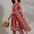 tailored women printed kurta with trousers with dupatta