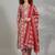 tailored women printed kurta with trousers with dupatta