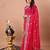 pink bandhani embroidered bandhani saree