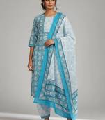 smart women printed kurta with patiala with dupatta