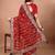 red bandhani embroidered bandhani saree