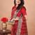 red bandhani embroidered bandhani saree
