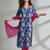 smart women printed kurta with trousers with dupatta